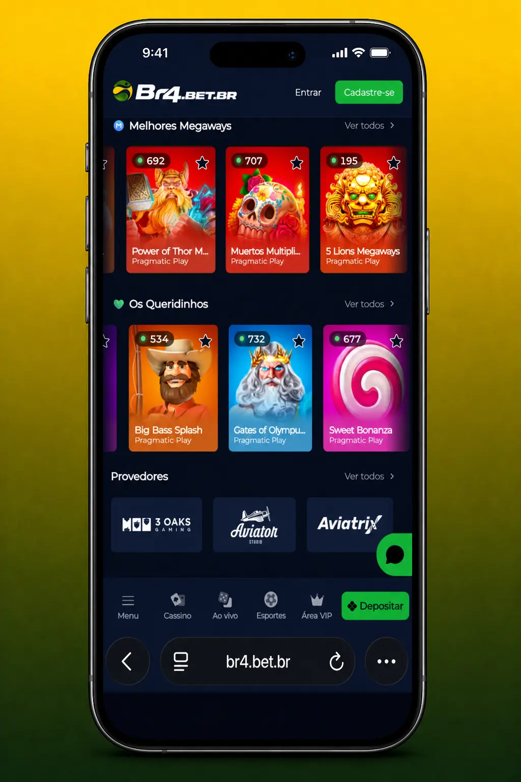 Passo a passo para acessar o BR4bet no iOS pelo Safari e criar atalho para jogar Fruit Party.