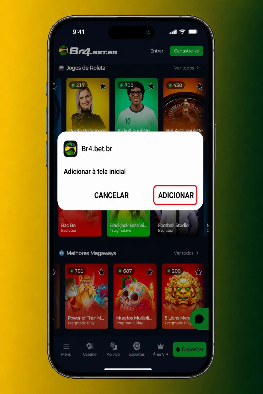 Baixar APK da BR4bet no Android para jogar Fruit Party com instalação passo a passo