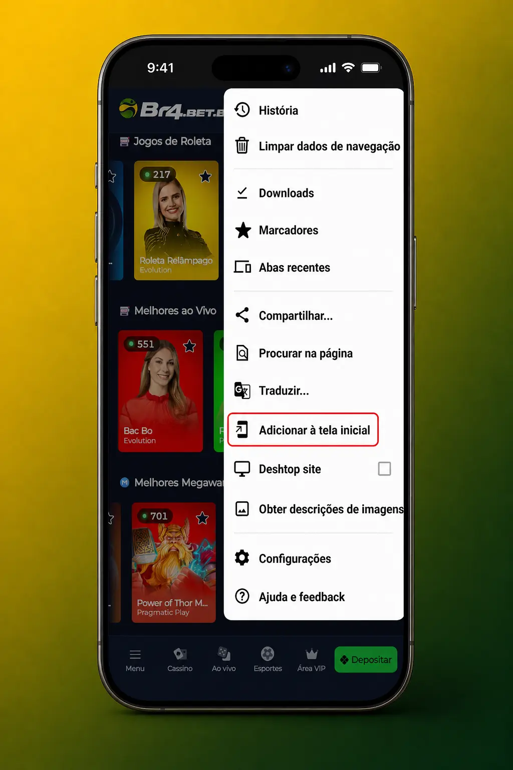 Passo a passo para baixar o aplicativo BR4bet em Android (.apk) e jogar Pinata Wins