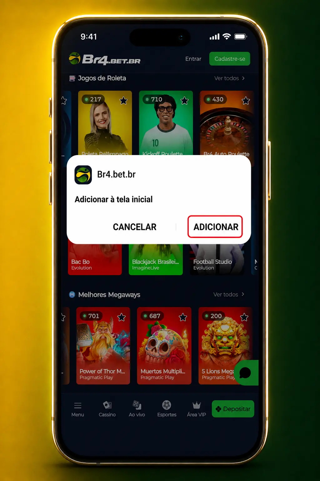 Passo a passo para baixar o APK do BR4bet no Android, instalar e jogar Aviator no celular.
