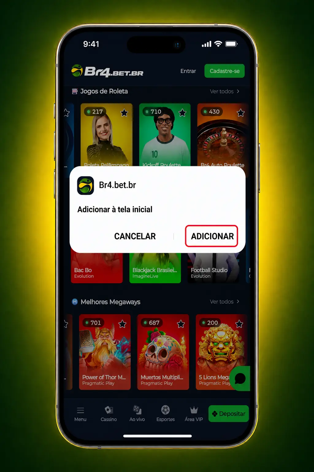 Passo a passo para baixar e instalar o aplicativo BR4bet no Android e jogar Fortune Dragon