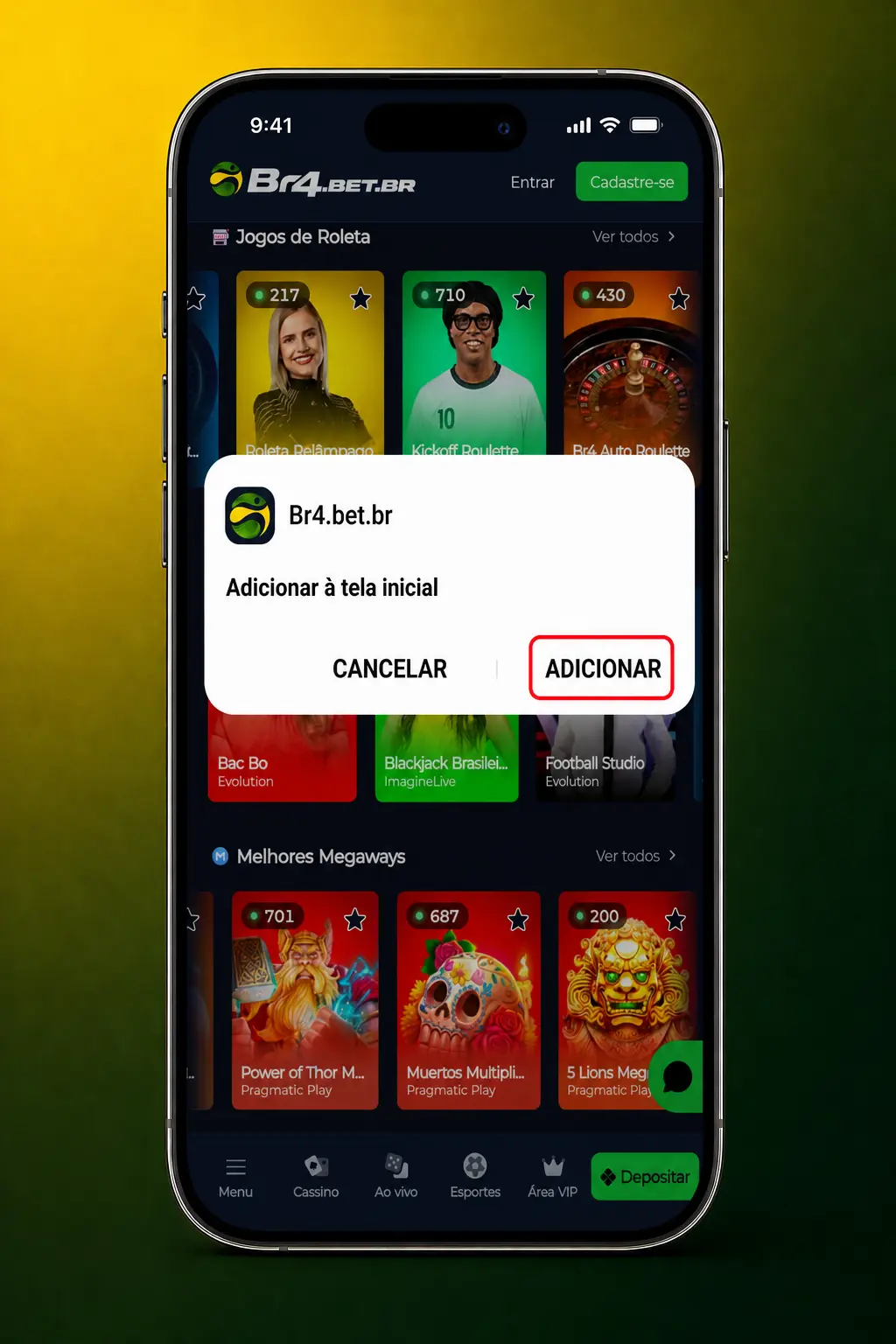 Passo a passo para baixar e instalar o app BR4bet no Android e jogar Fortune Ox.