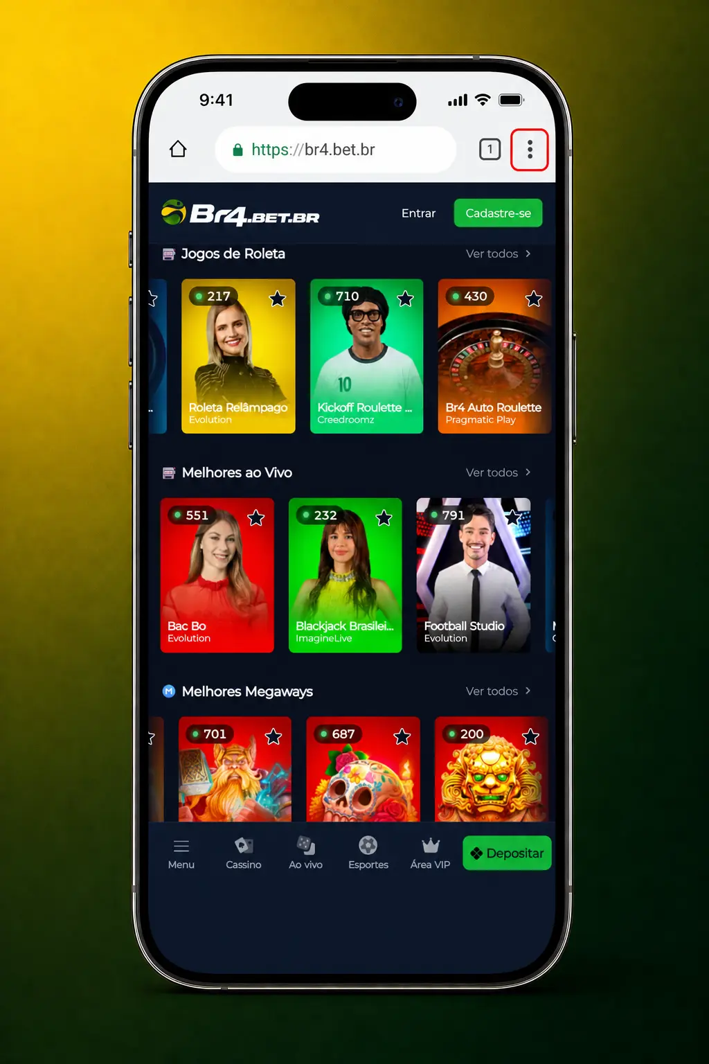 Passo a passo para baixar e instalar o app Android da BR4bet e jogar Fortune Ox.