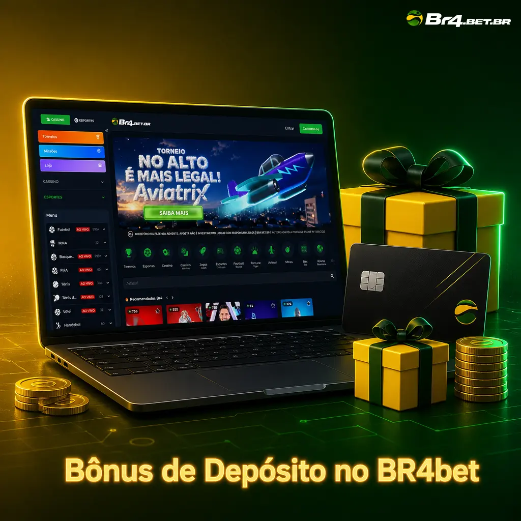 Bônus de depósito BR4bet: 100% até R$600 no primeiro depósito, rolagem de 35x e rodadas grátis semanais em caça-níqueis.