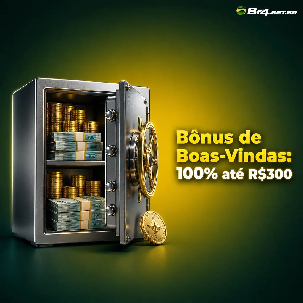 Bônus de boas-vindas BR4bet: 100% até R$300 no primeiro depósito, rollover 3x em 7 dias