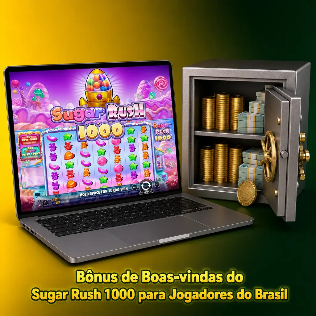 Bônus de 100% até R$300 no BR4bet para jogar Sugar Rush 1000 com depósito mínimo de R$20 via Pix