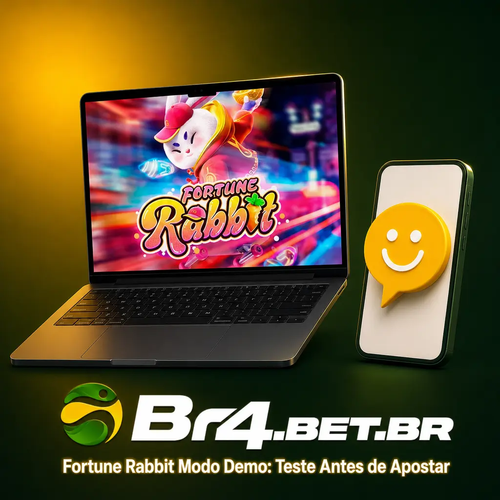 Tela do Fortune Rabbit em modo demo na BR4bet, com saldo virtual e RTP de 98% para testes gratuitos