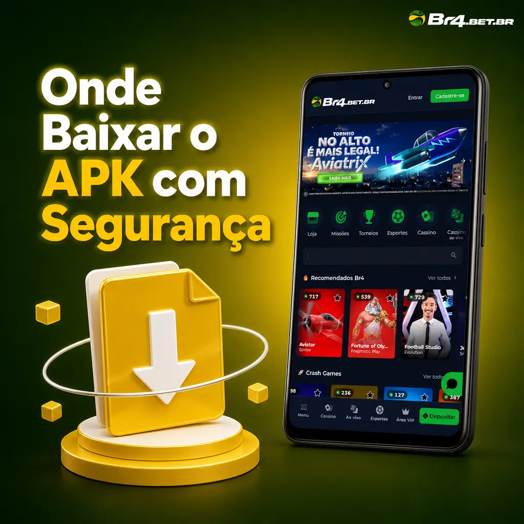 Baixe o APK do BR4bet com segurança apenas pelo botão oficial desta página, evitando sites de terceiros e riscos de malware.