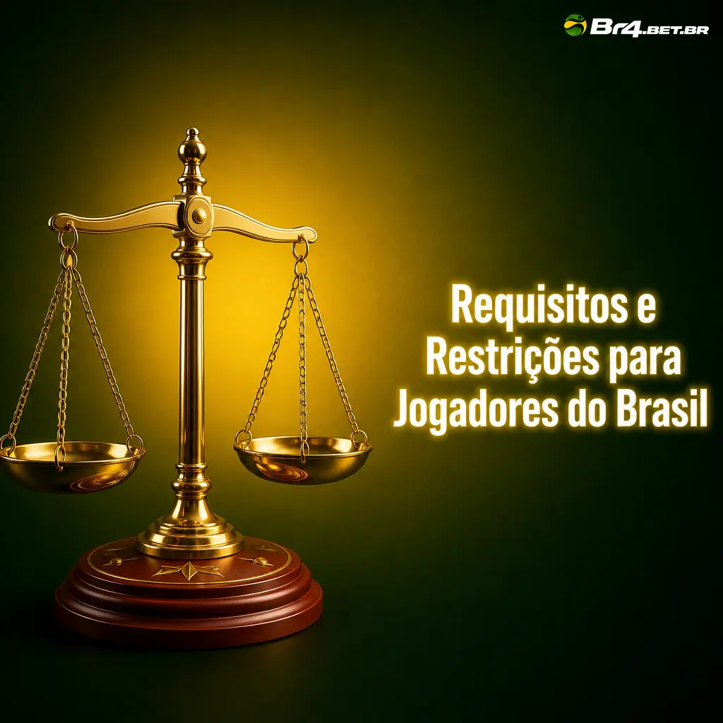 Requisitos para jogadores no Brasil: maioridade de 18 anos, CPF válido e comprovante de residência para cadastro na BR4bet.
