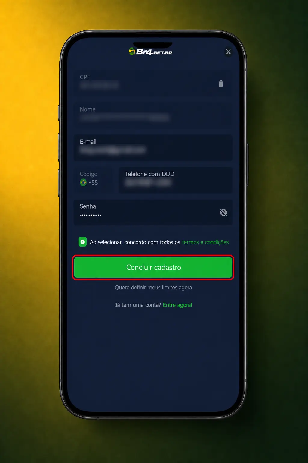 Cadastro na BR4bet para jogar Fortune Tiger com saldo real e bônus de boas-vindas via Pix.