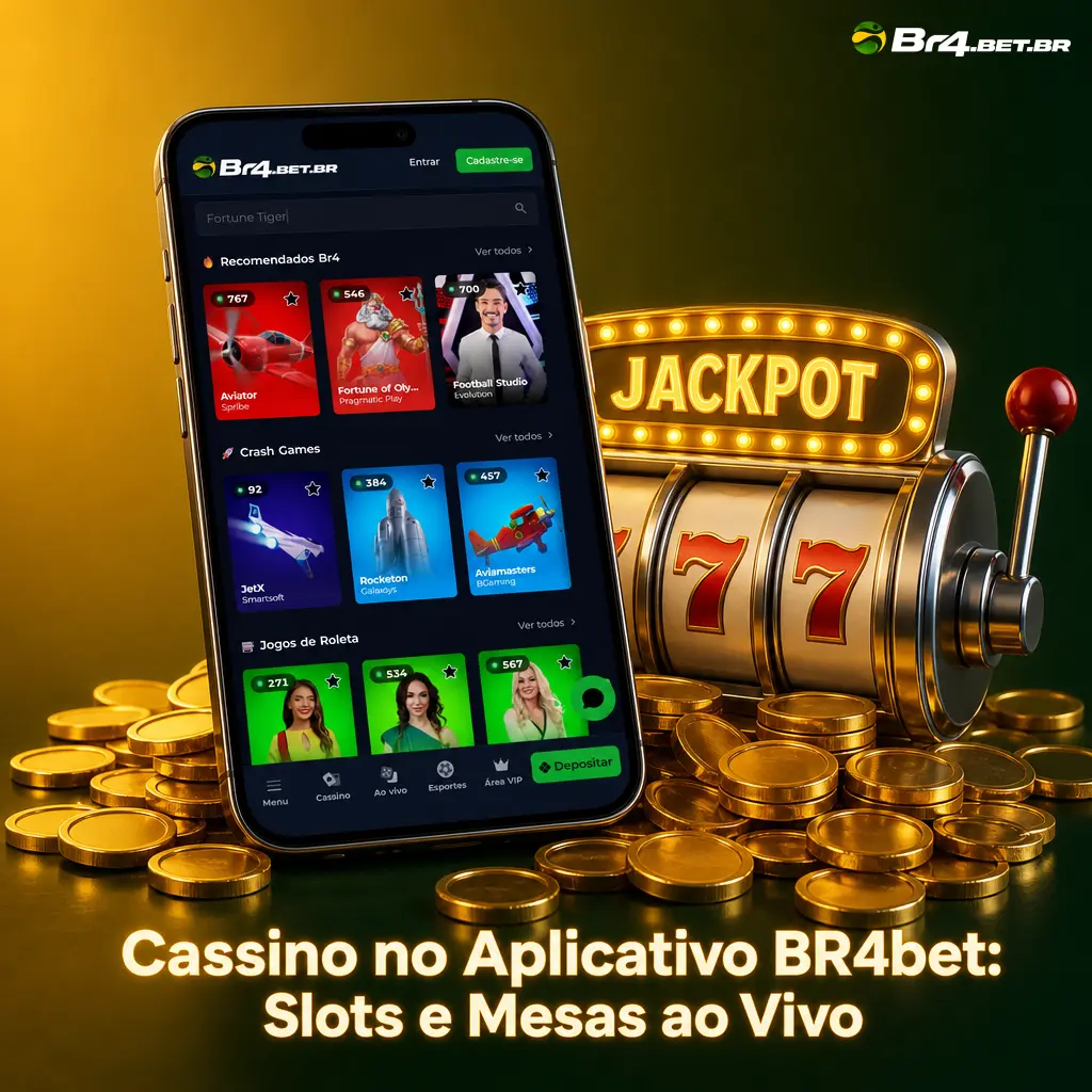 Cassino do app BR4bet com slots, jogos crash, mesas ao vivo, bingo e jogos de sorte em HTML5 para celular.
