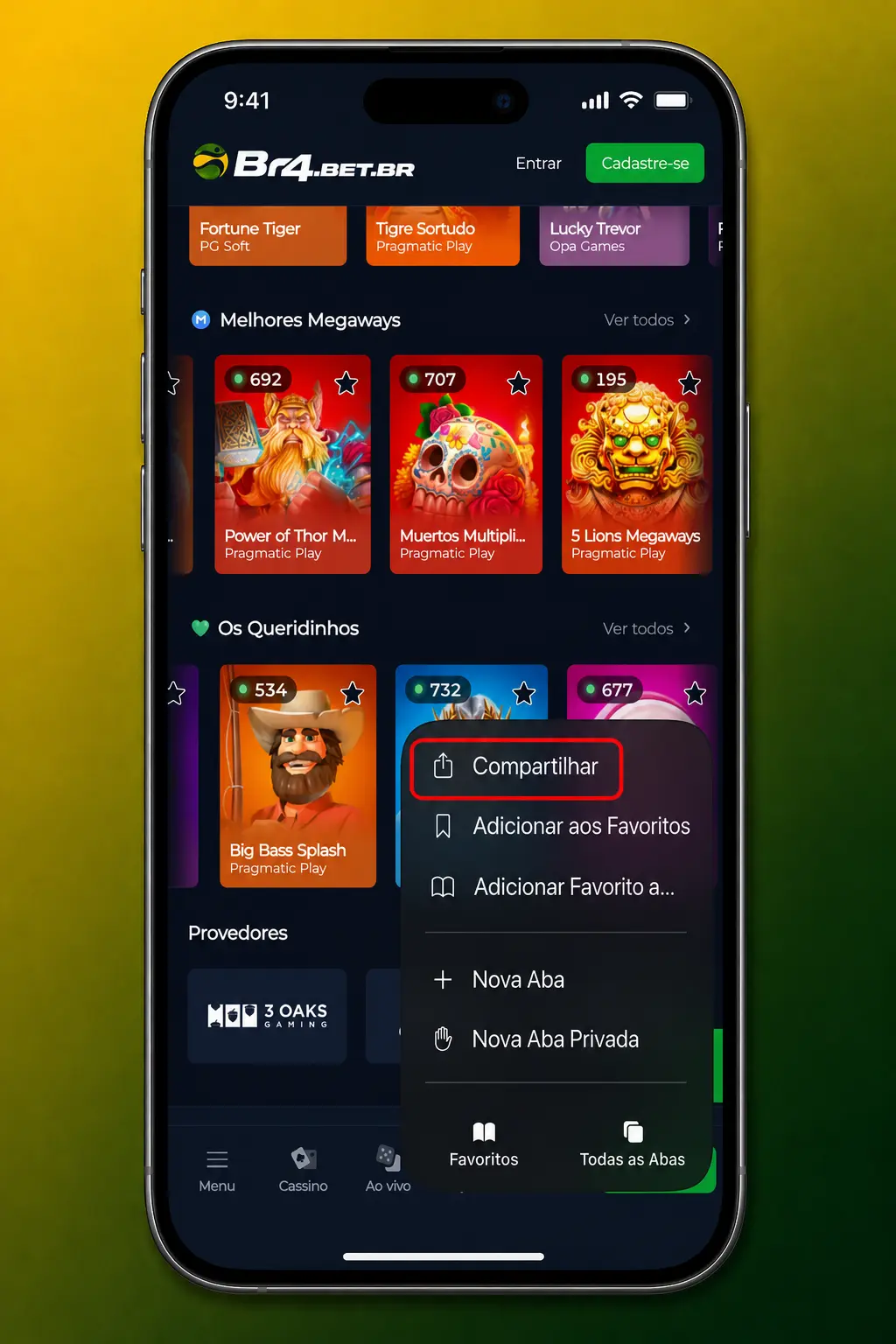 Passo a passo para instalar o aplicativo BR4bet no iOS pelo Safari e jogar Plinko no iPhone ou iPad.