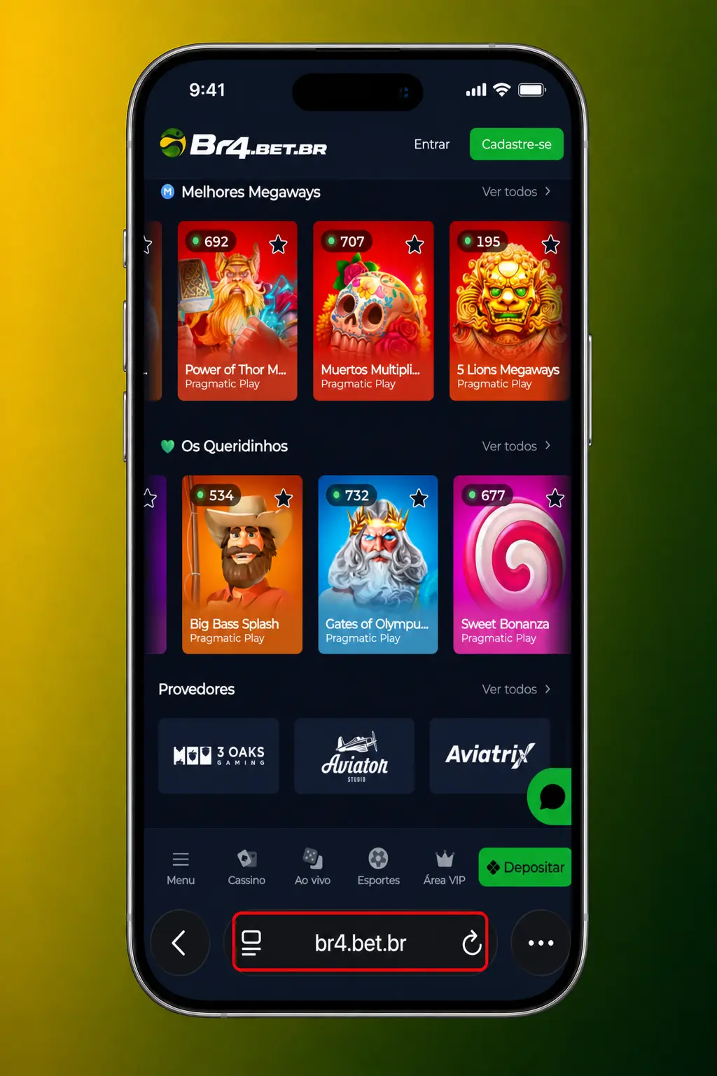 Passo a passo para instalar o app BR4bet no iOS e acessar o jogo Sweet Bonanza diretamente pela tela inicial do iPhone ou iPad.