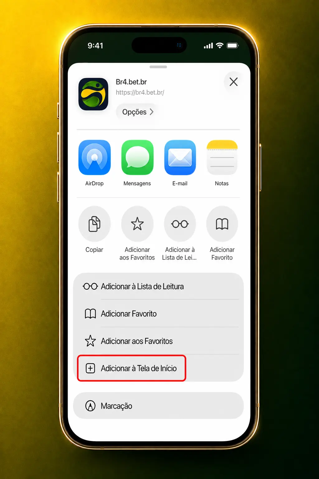 Passo a passo para instalar o BR4bet no iOS via Safari e jogar Crazy Time no iPhone ou iPad.