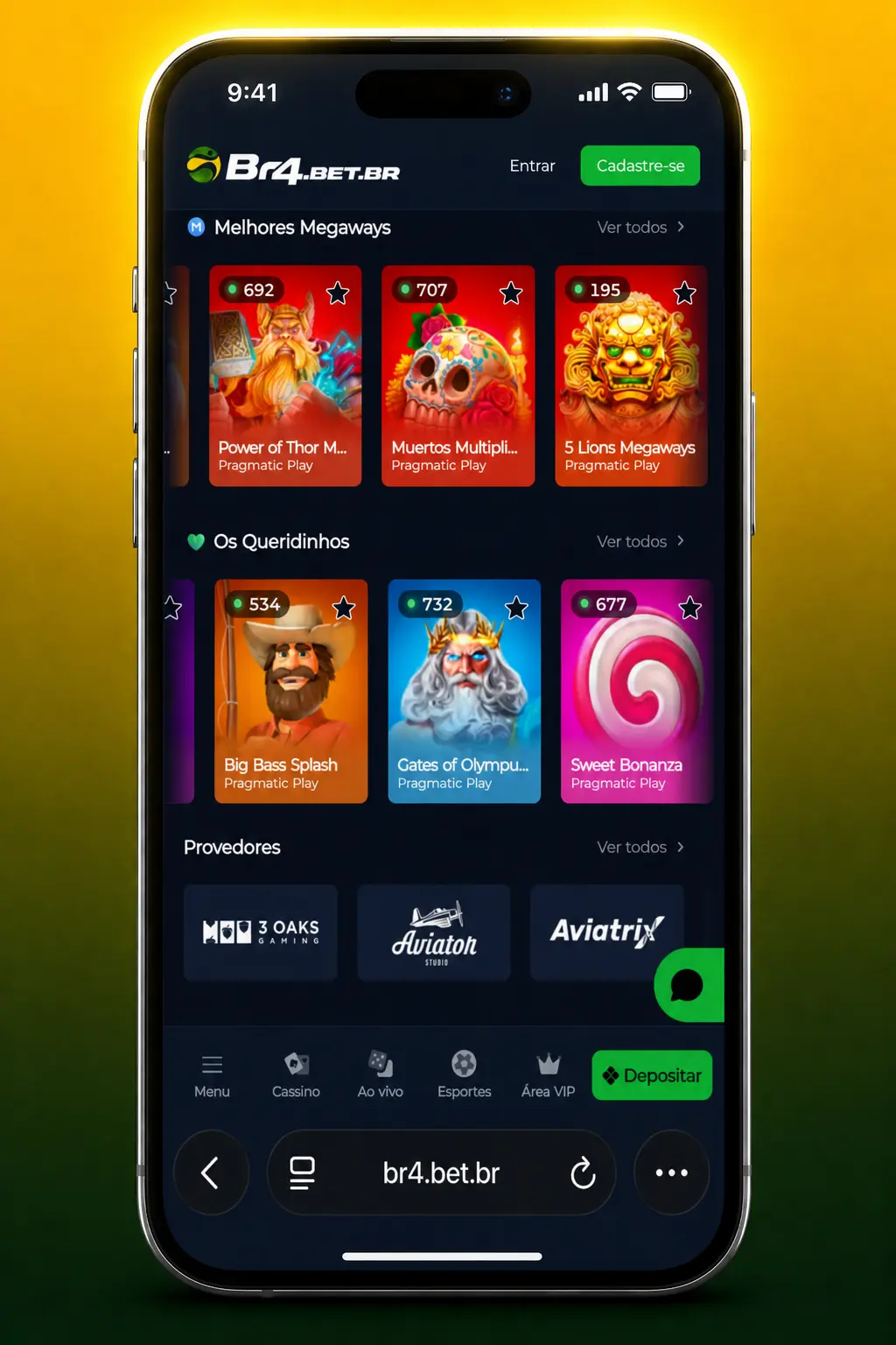 Passo a passo para instalar o BR4bet no iOS via atalho na tela inicial do Safari para jogar Fortune Dragon
