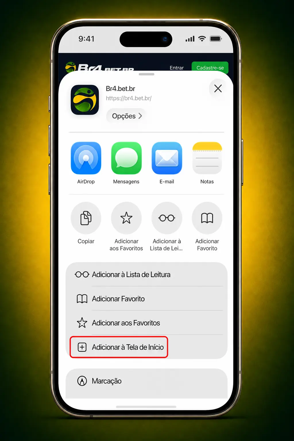 Passo a passo para instalar o atalho do BR4bet no iOS usando o Safari e jogar Sugar Rush 1000.