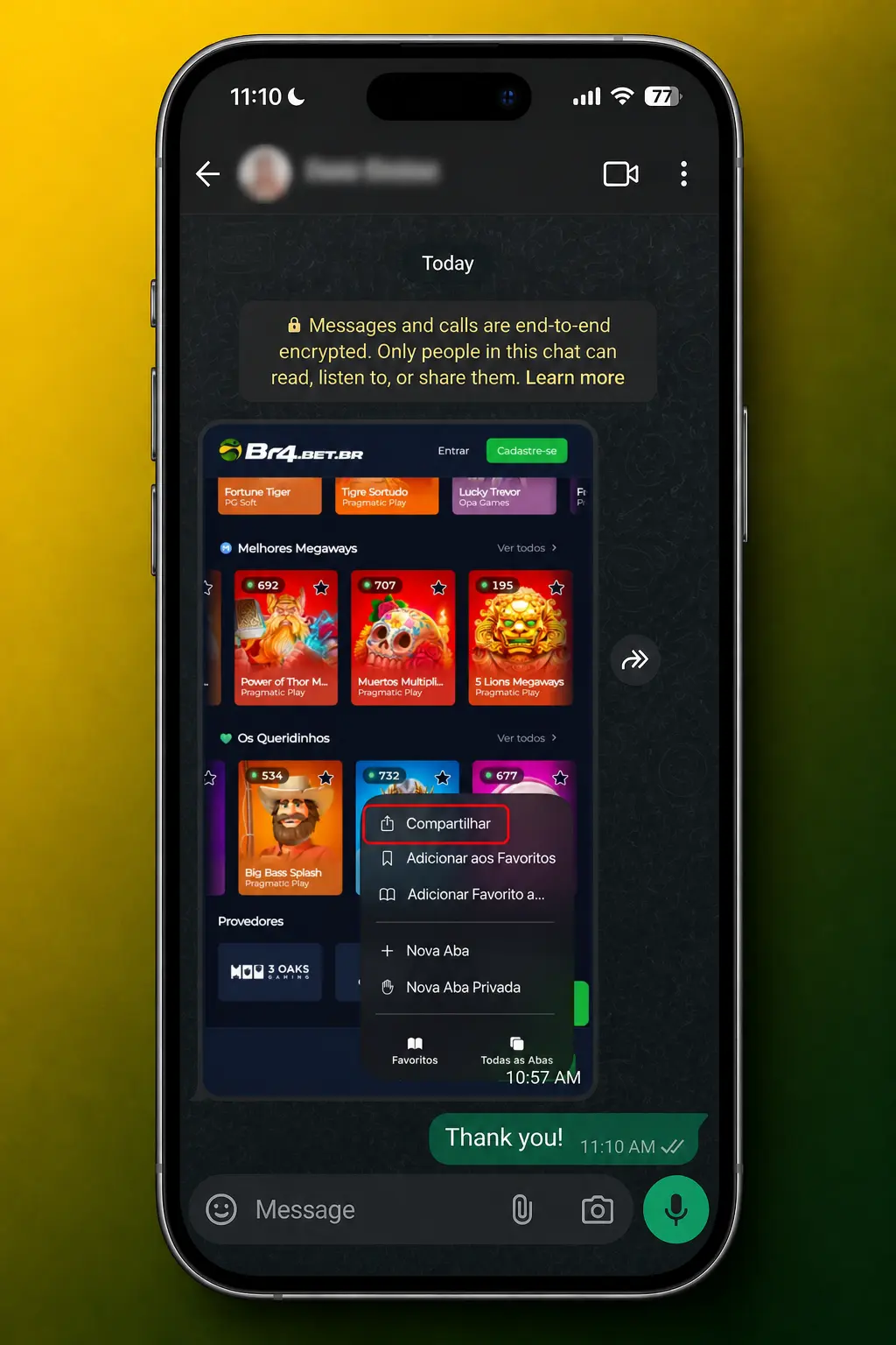 Passo a passo para baixar o aplicativo BR4bet iOS pelo Safari e jogar Aviator no iPhone ou iPad.
