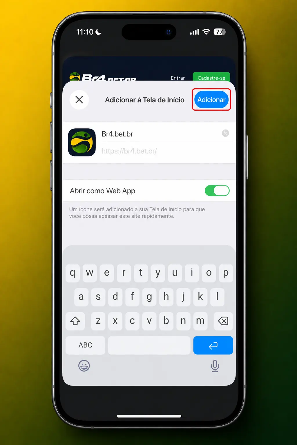 Passo a passo para baixar o aplicativo BR4bet iOS pelo Safari e jogar Aviator no iPhone ou iPad