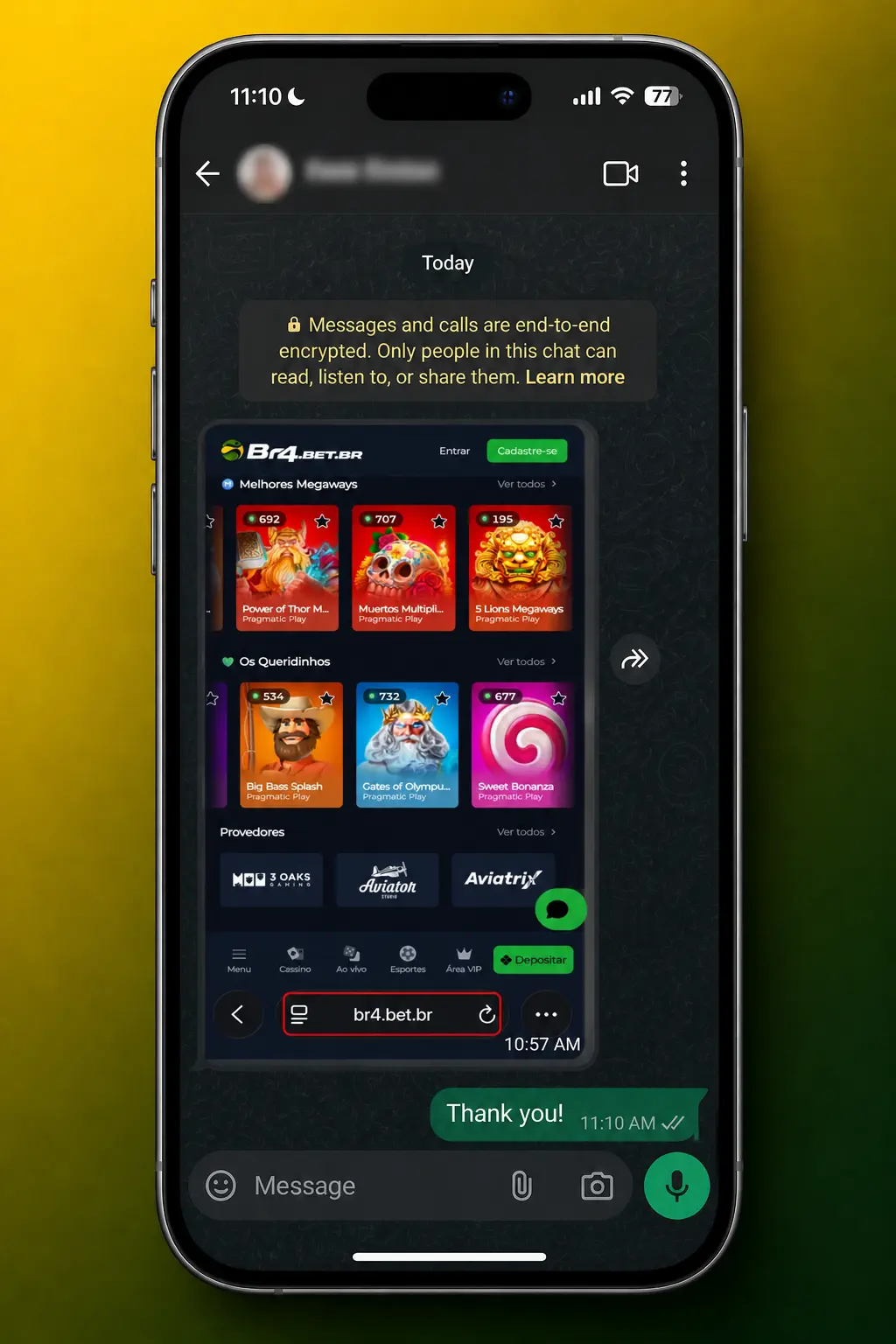 Passo a passo para baixar o aplicativo BR4bet iOS pelo Safari e jogar Aviator no iPhone ou iPad.