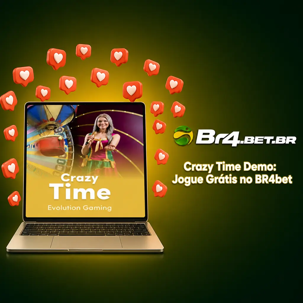 Crazy Time demo grátis no BR4bet: roda com multiplicadores, bônus e saldo fictício de R$1.000 para praticar