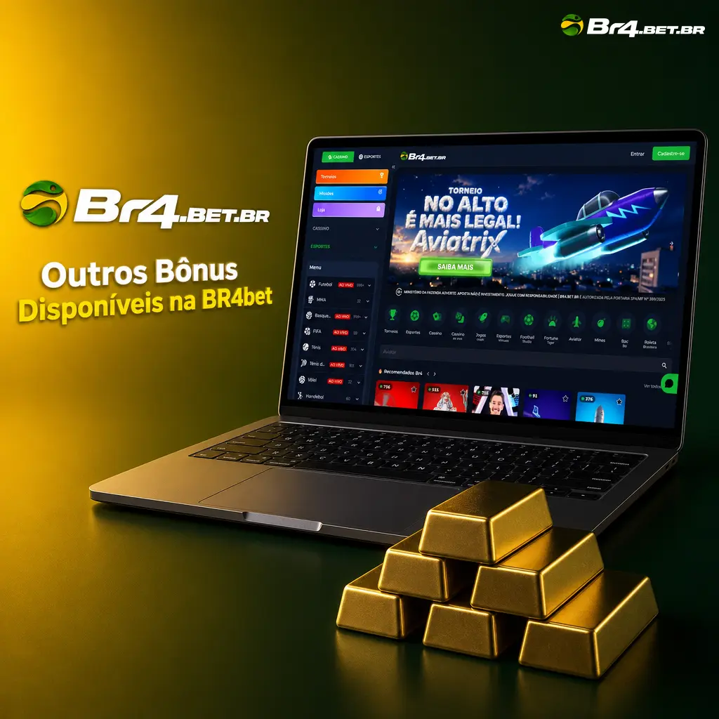 Outros bônus da BR4bet: recarga, cashback de cassino, rodadas grátis em slots e bônus para apostas esportivas