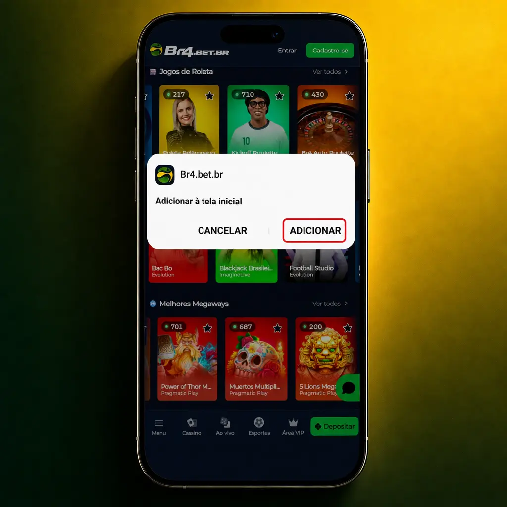 Passo a passo para baixar e instalar o aplicativo BR4bet em celulares Android