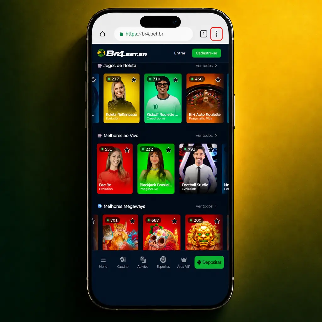 Passo a passo para baixar e instalar o aplicativo BR4bet no Android