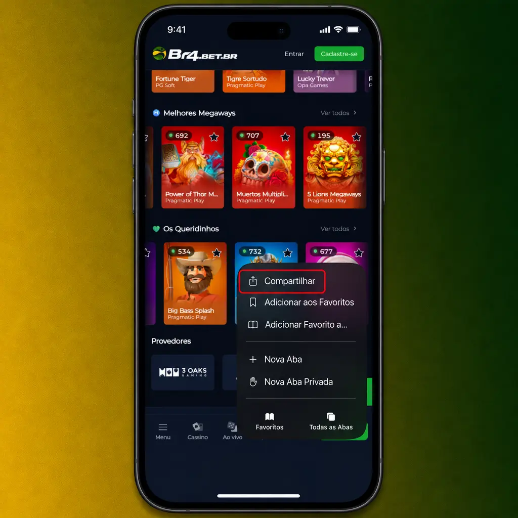 Passo a passo para instalar o aplicativo BR4bet no iPhone ou iPad via App Store.