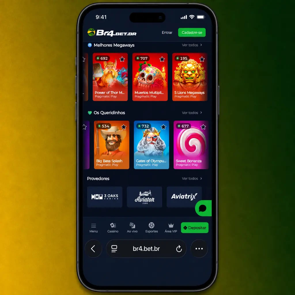 Passo a passo para instalar o aplicativo BR4bet no iPhone ou iPad através da App Store.