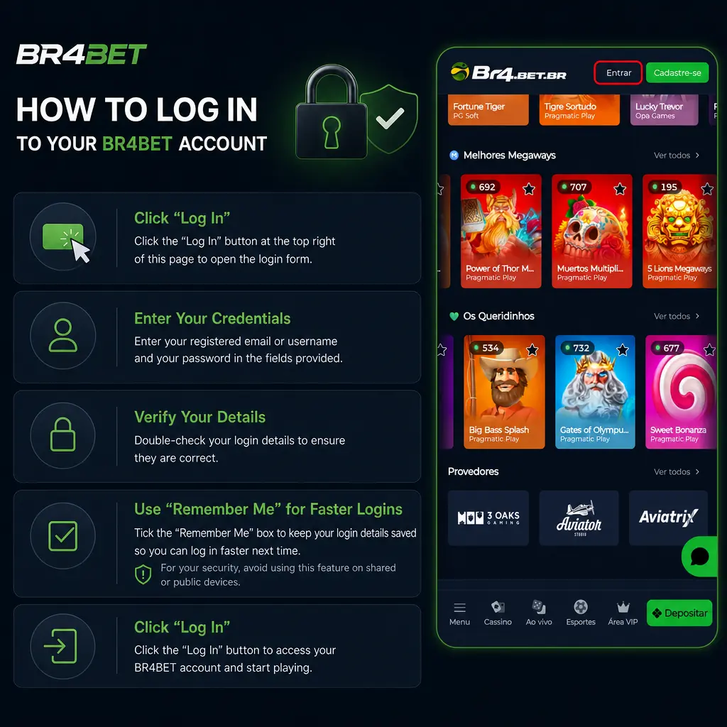 Passo a passo para sacar fundos no BR4bet: acesse a aba Saque, escolha o método e confirme a retirada.