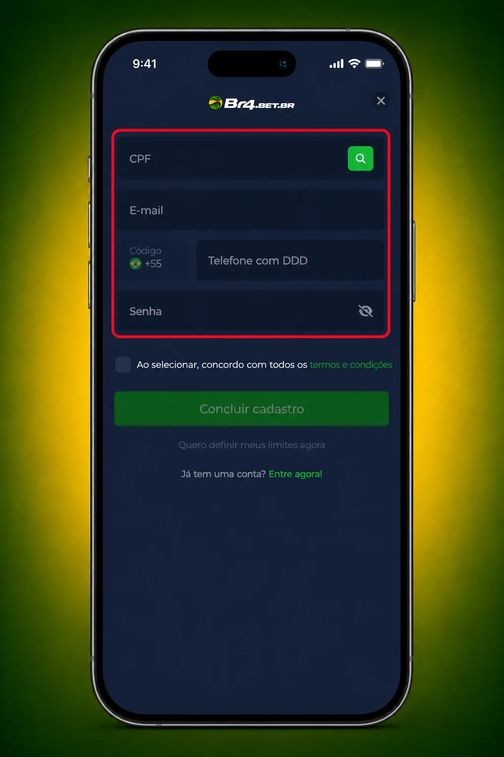 Passo a passo de cadastro no BR4bet para jogar Fortune Dragon: dados pessoais, depósito via Pix e verificação de documento.