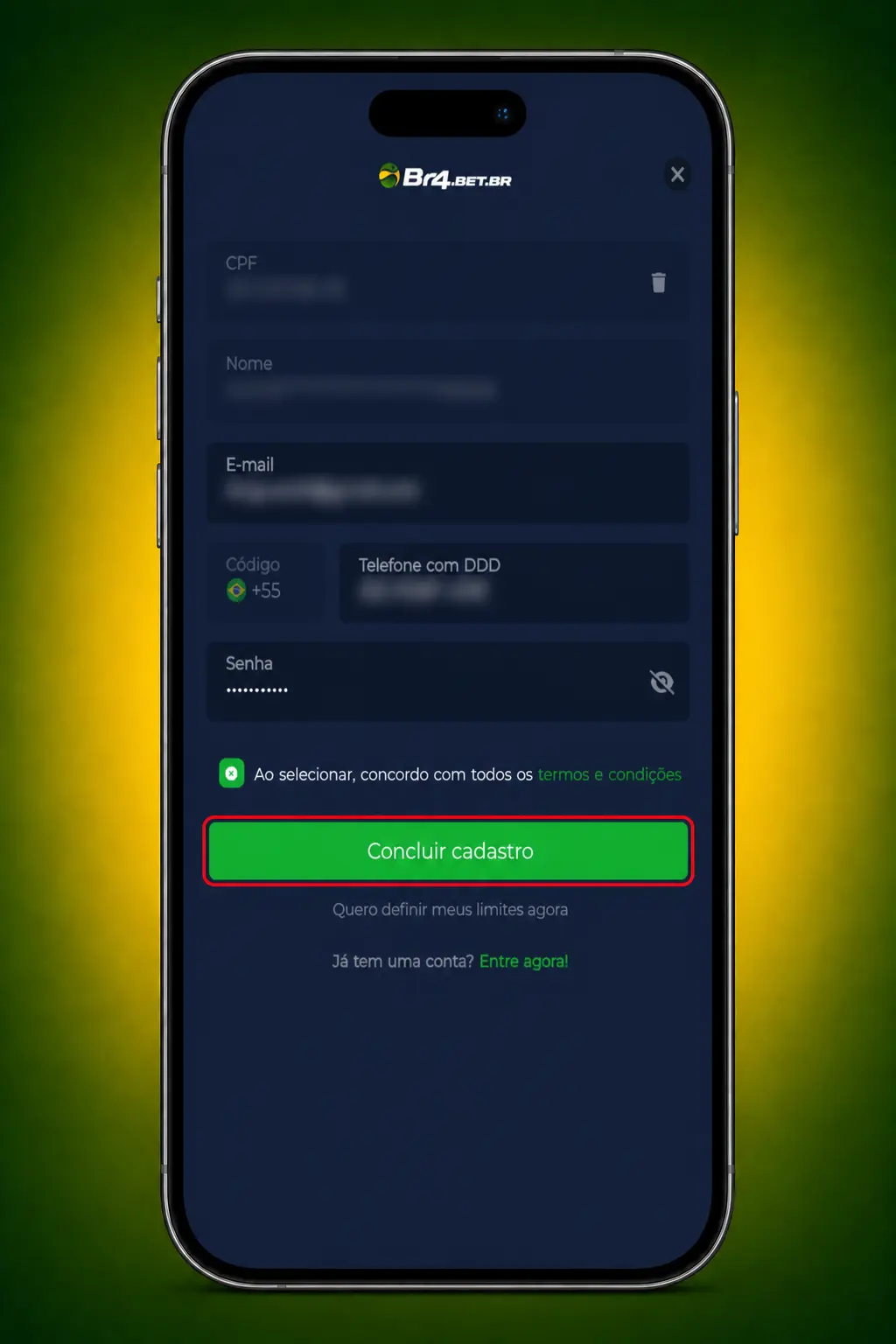 Passo a passo de cadastro no BR4bet para jogar Fortune Dragon: cadastro, depósito via Pix, verificação e acesso ao cassino.